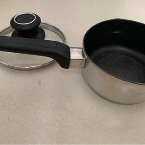 ULTREX II 1 Qt 18/10 STAINLESS STEEL NON STICK STOCK POT W/ GLASS VENTED LID 1Q